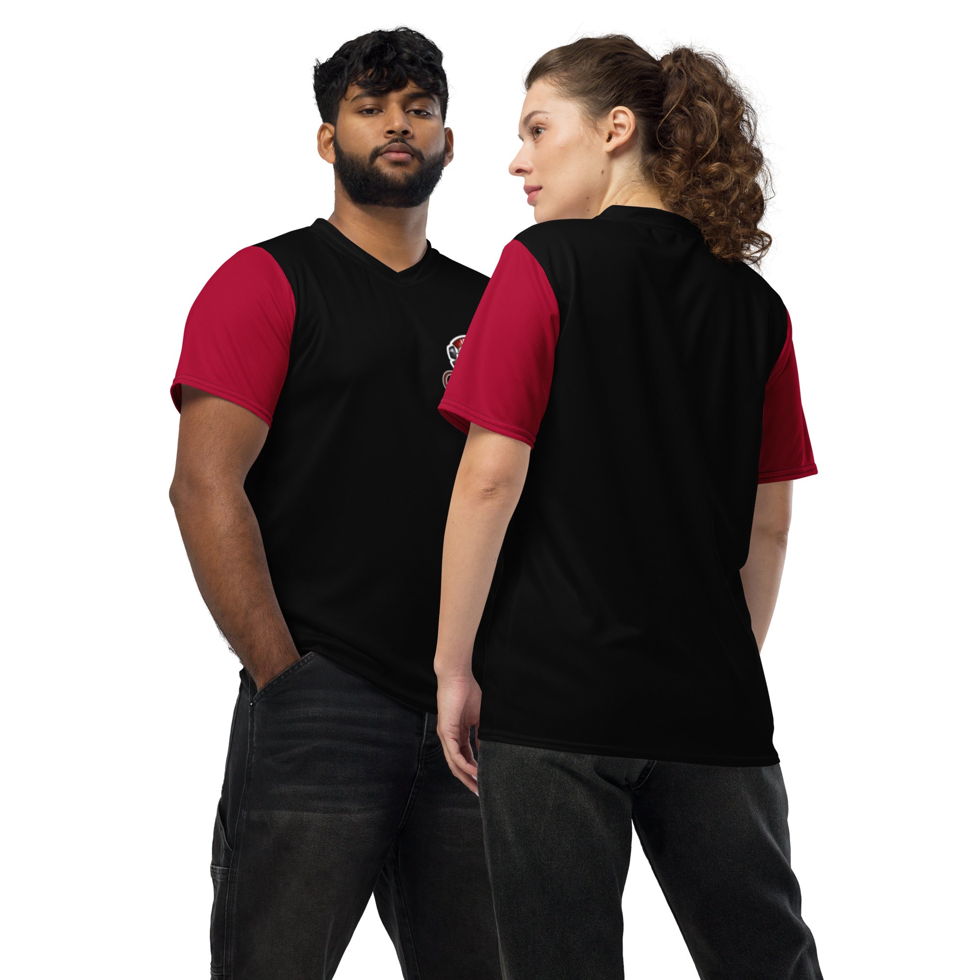 Recyceltes Unisex-Trikot mit Junior Schröder Gym Logo Vorne