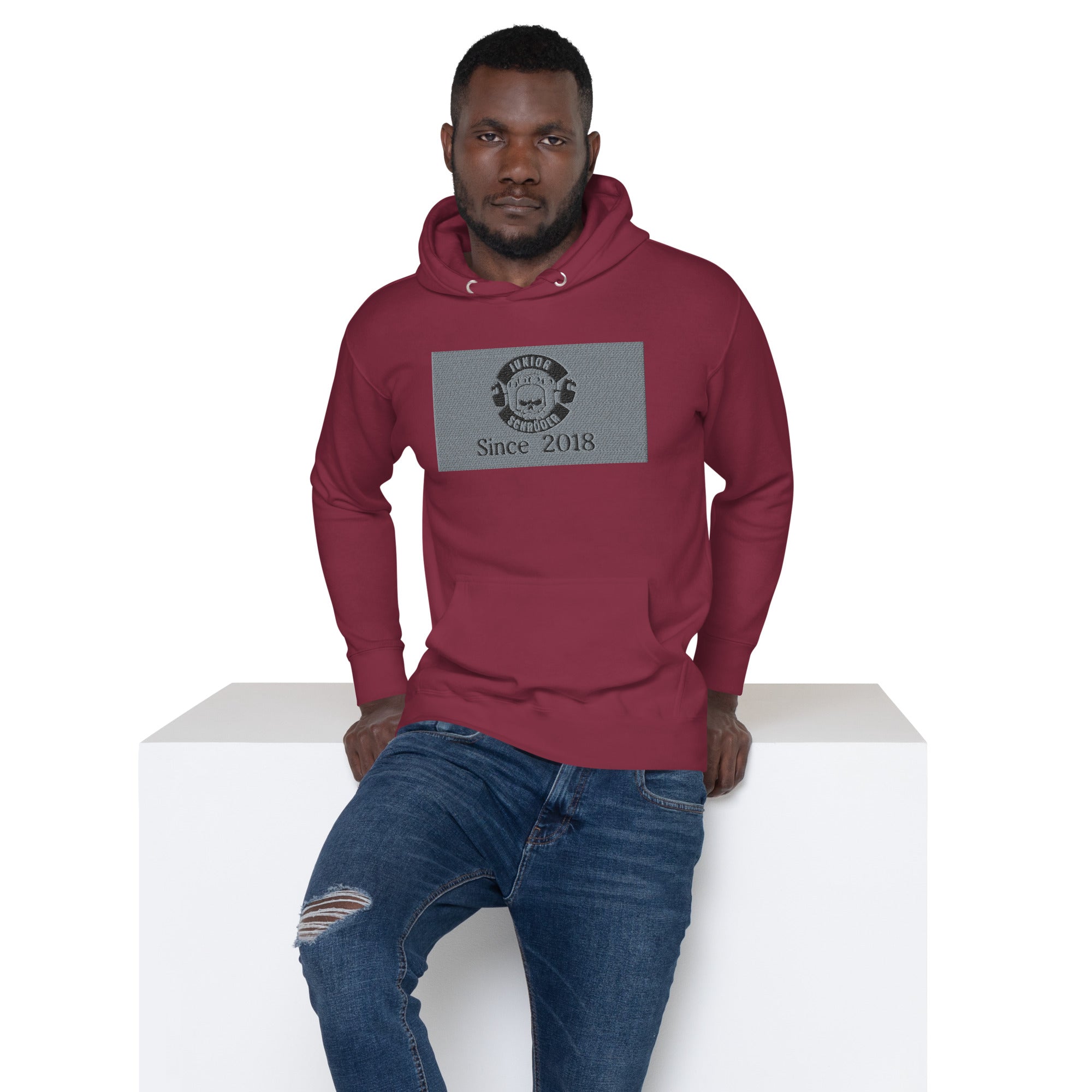Unisex-Kapuzenpullover Junior Schröder Bestickung