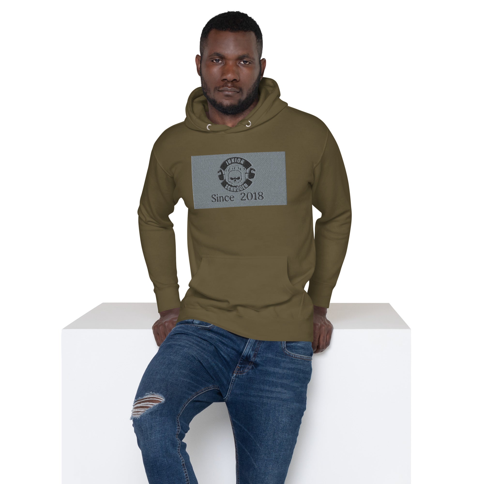 Unisex-Kapuzenpullover Junior Schröder Bestickung