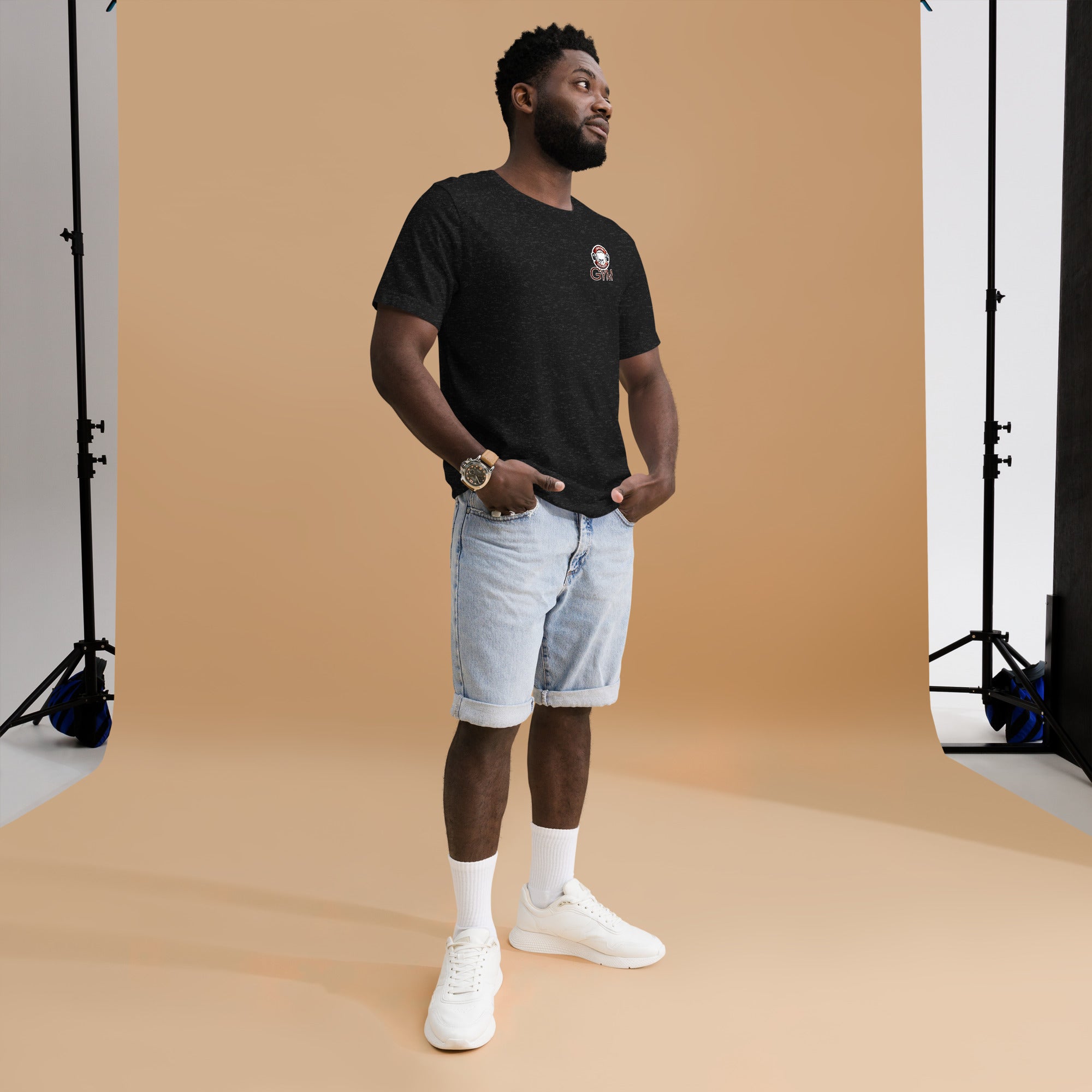 Unisex-T-Shirt mit Junior Schröder Gym Druck Vorne