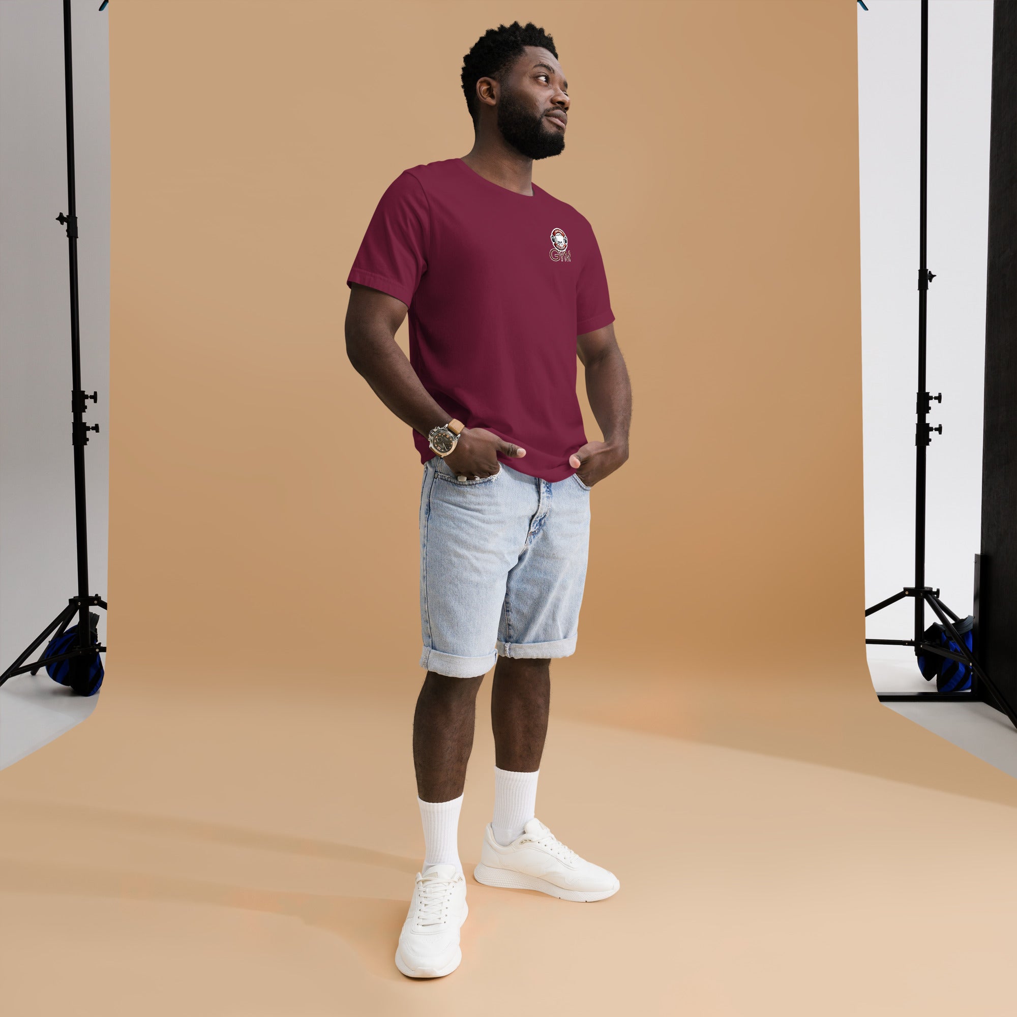Unisex-T-Shirt mit Junior Schröder Gym Druck Vorne