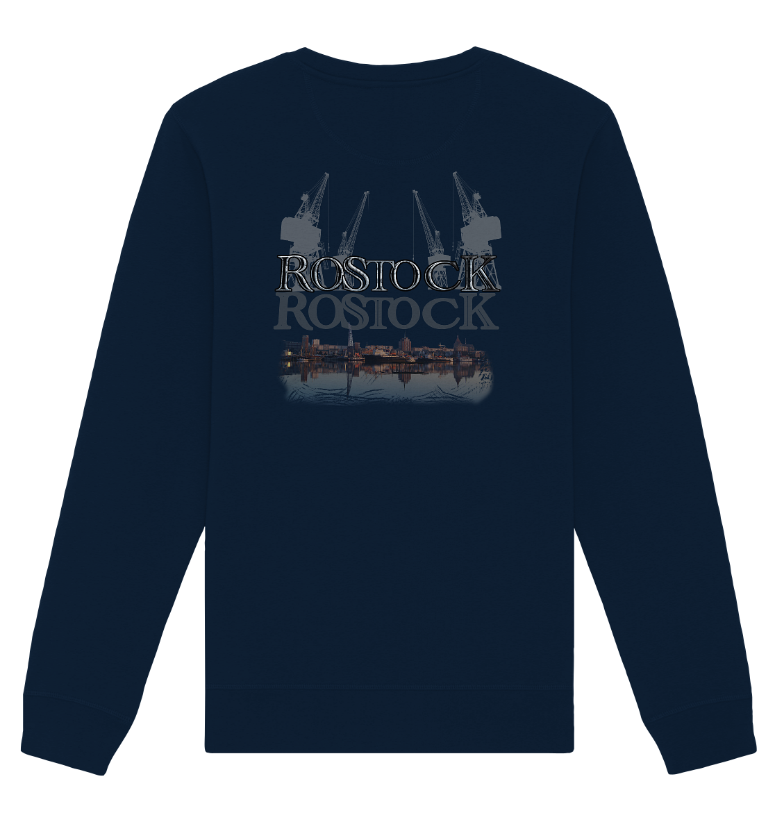 Sweatshirt Rostock Druck Hinten - Organic Basic Unisex Sweatshirt