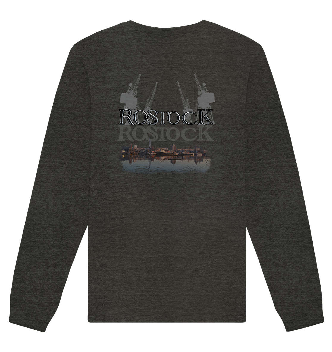 Sweatshirt Rostock Druck Hinten - Organic Basic Unisex Sweatshirt
