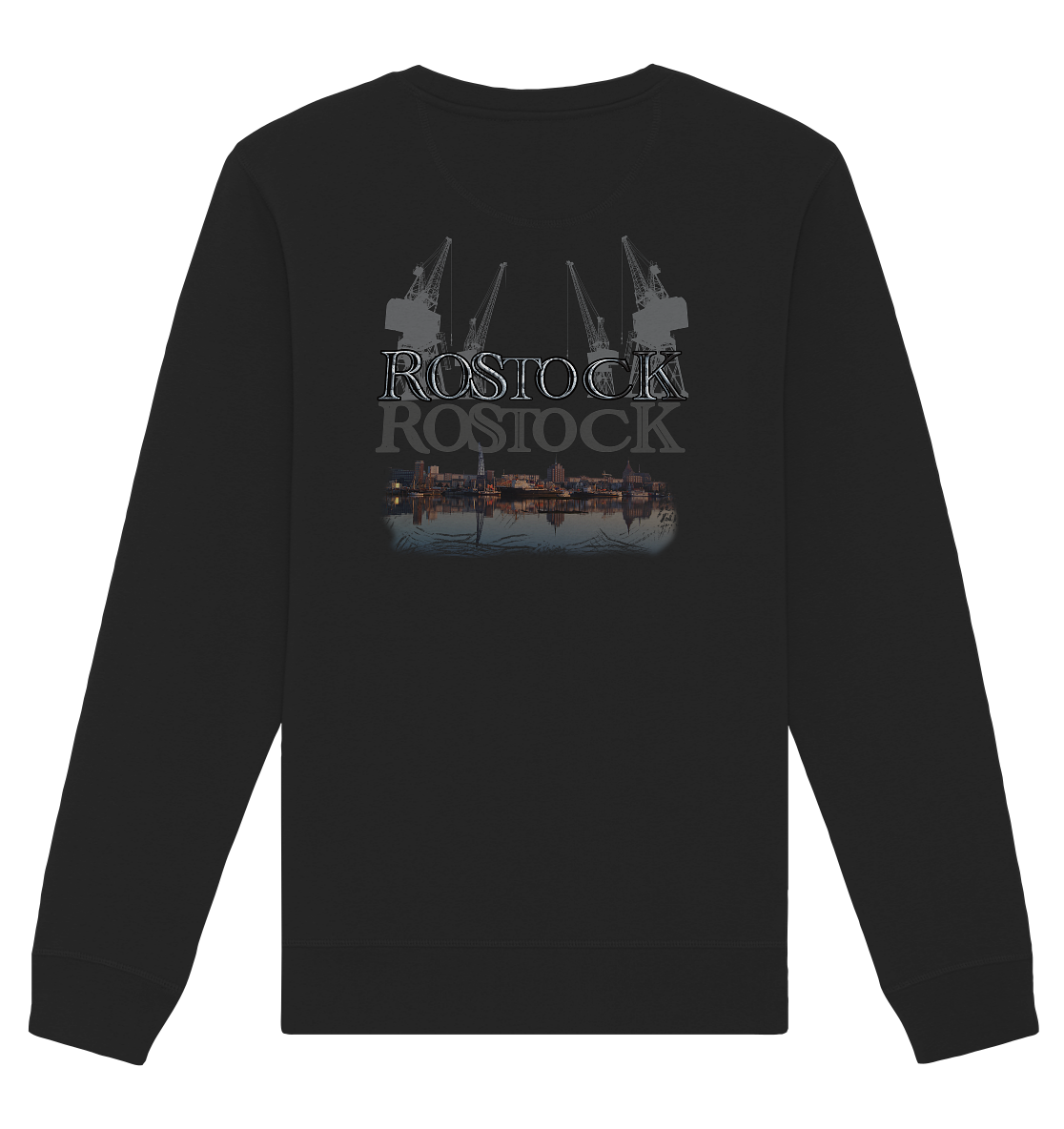 Sweatshirt Rostock Druck Hinten - Organic Basic Unisex Sweatshirt