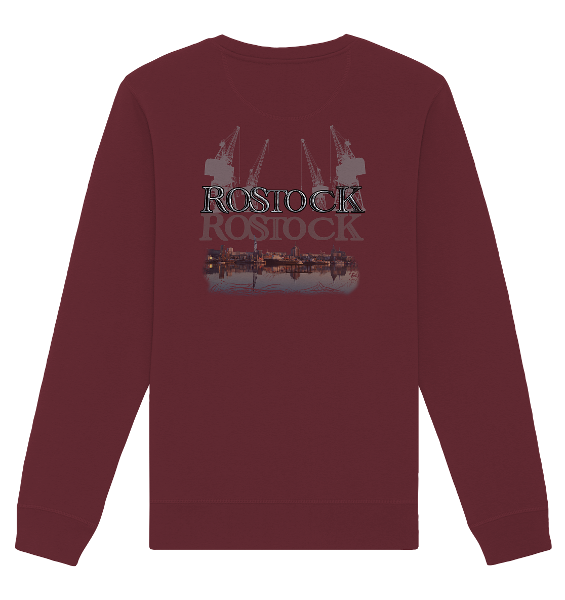 Sweatshirt Rostock Druck Hinten - Organic Basic Unisex Sweatshirt