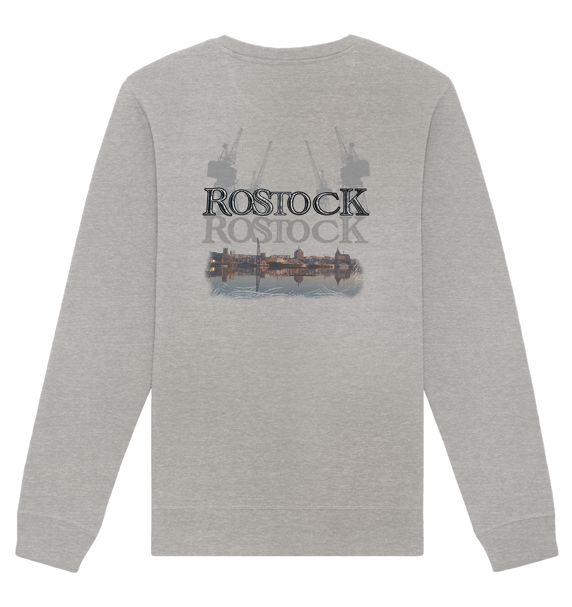 Sweatshirt Rostock Druck Hinten - Organic Basic Unisex Sweatshirt