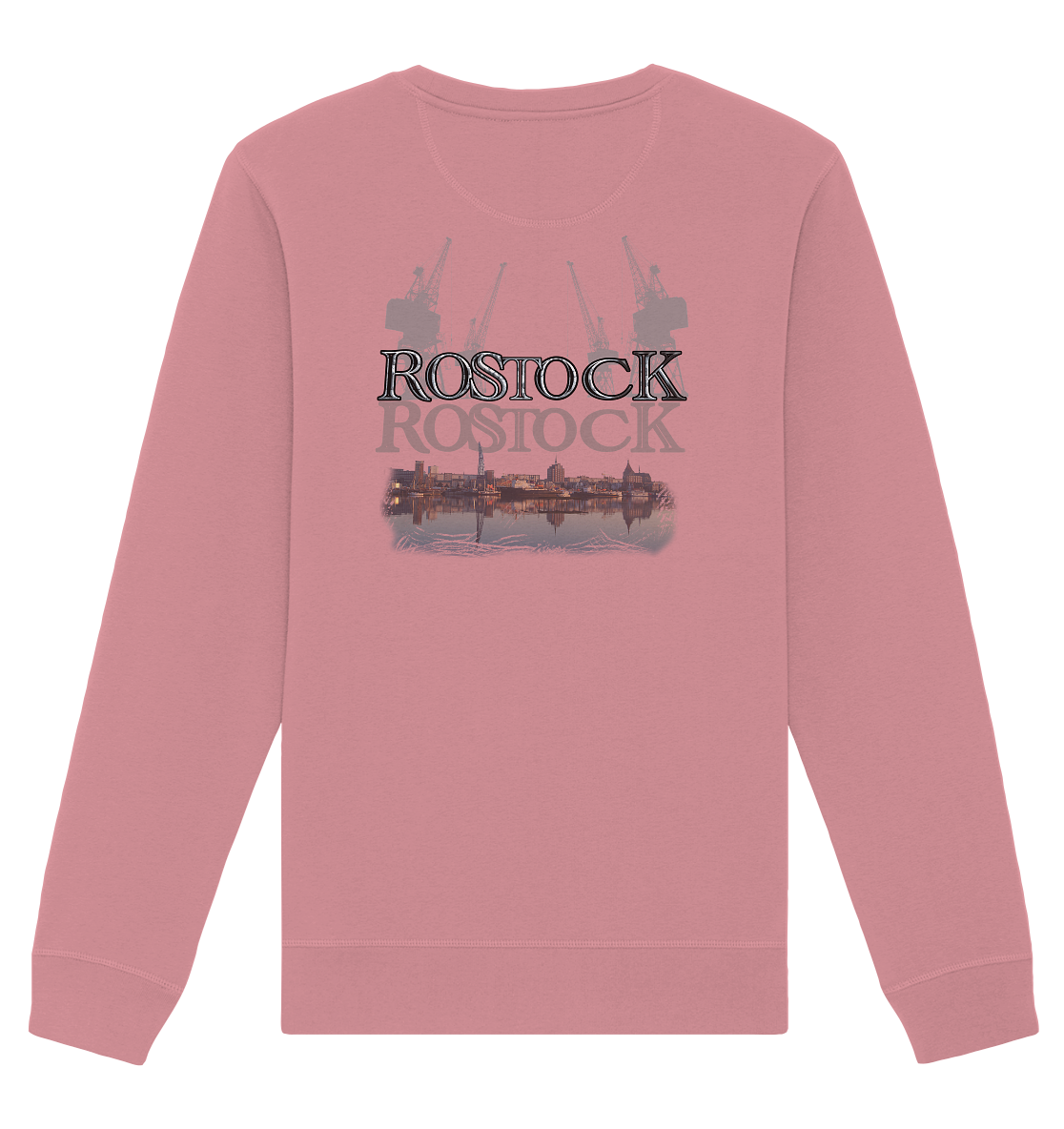 Sweatshirt Rostock Druck Hinten - Organic Basic Unisex Sweatshirt