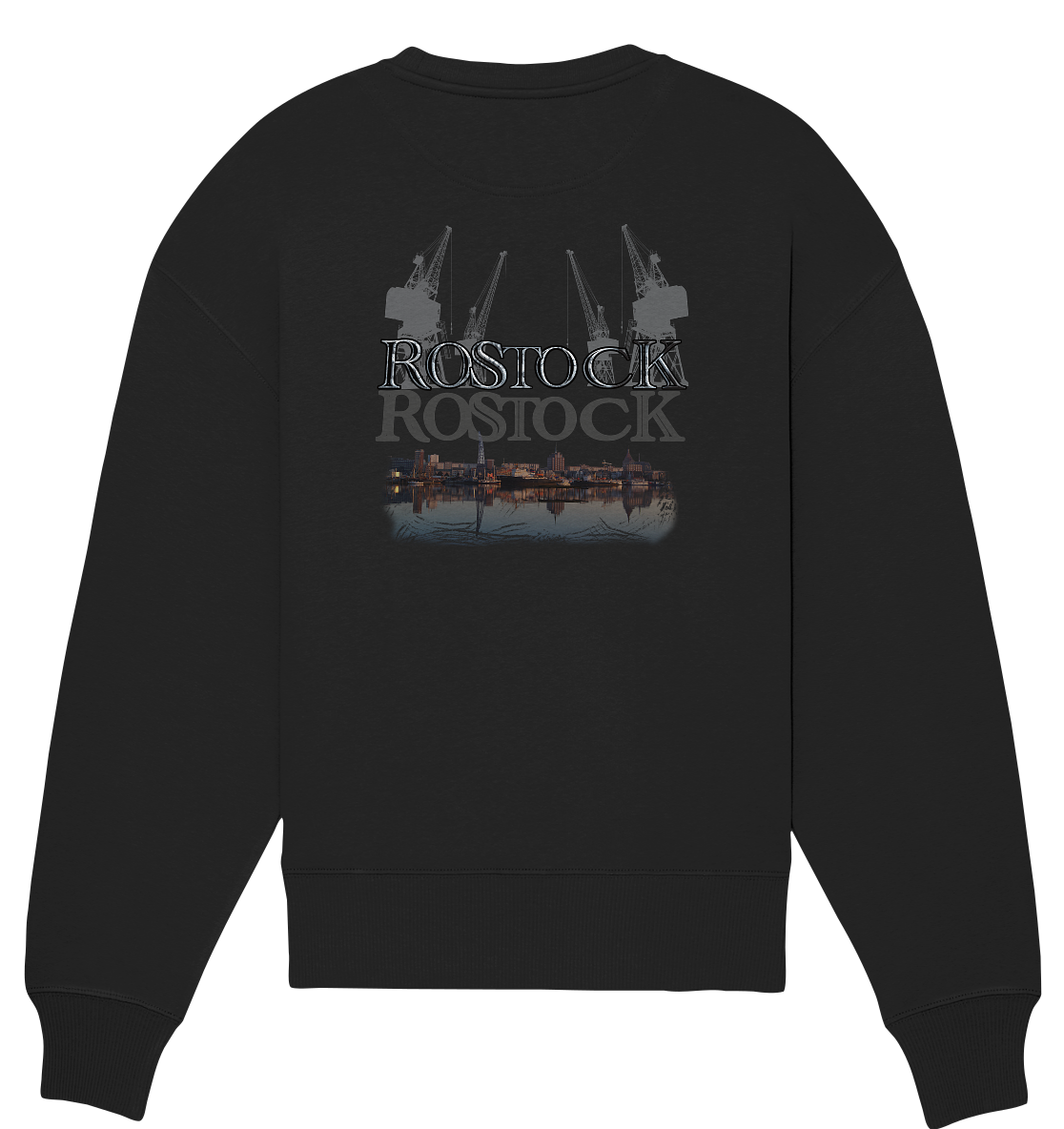 Sweatshirt Rostock Druck Hinten - Organic Oversize Sweatshirt