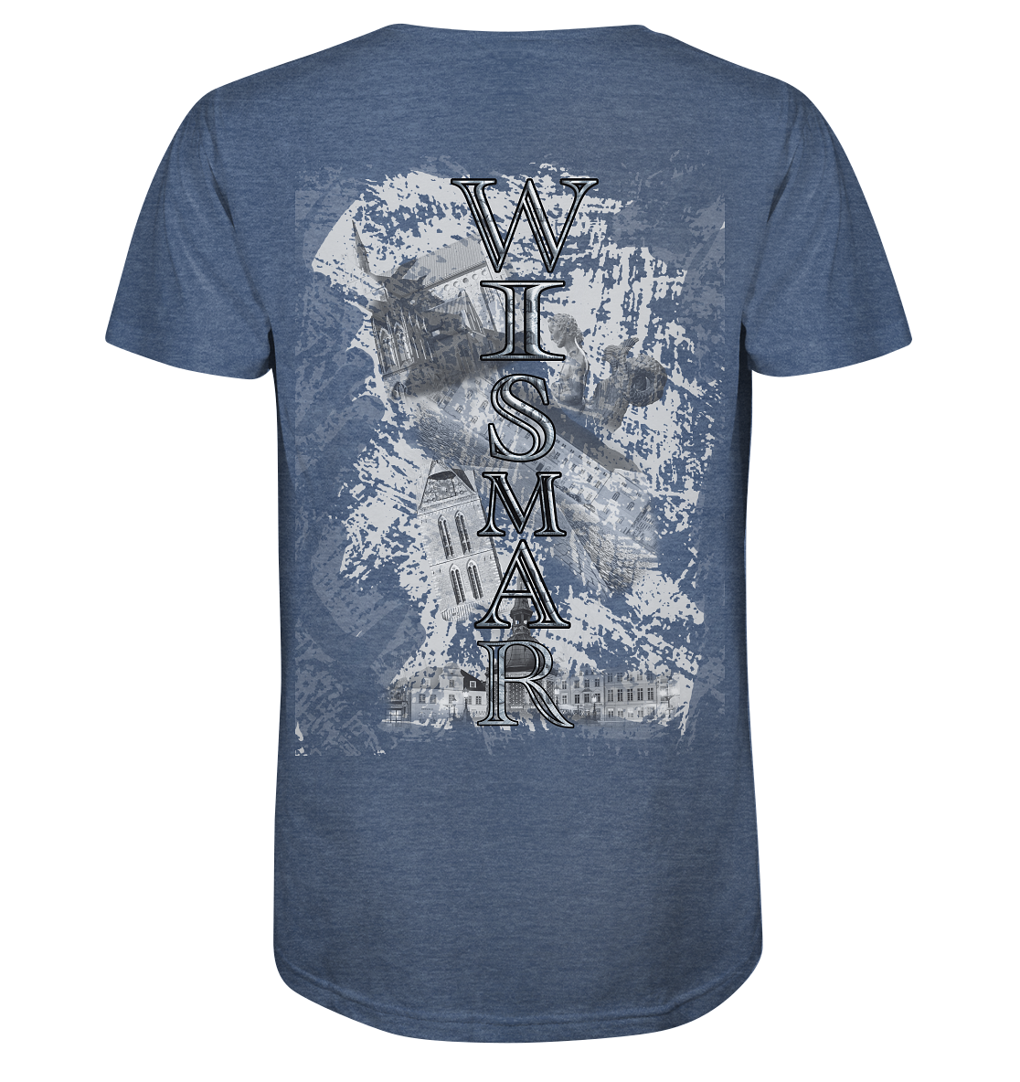 T-Shirt Doppelseitig Wismar crunsch - Organic Shirt (meliert)