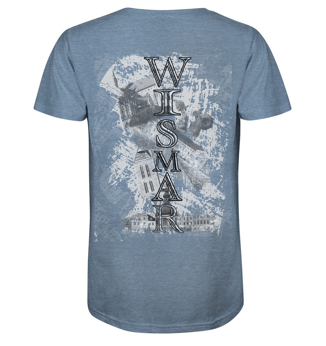 T-Shirt Doppelseitig Wismar crunsch - Organic Shirt (meliert)