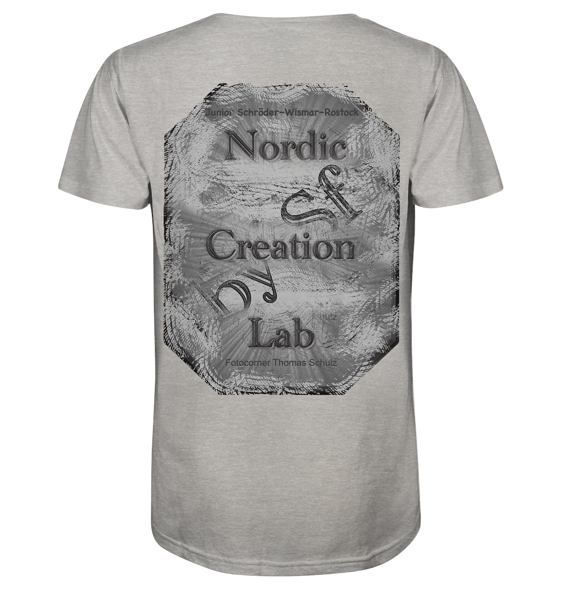 T-Shirt Nordic creation Druck Hinten - Organic Shirt (meliert)