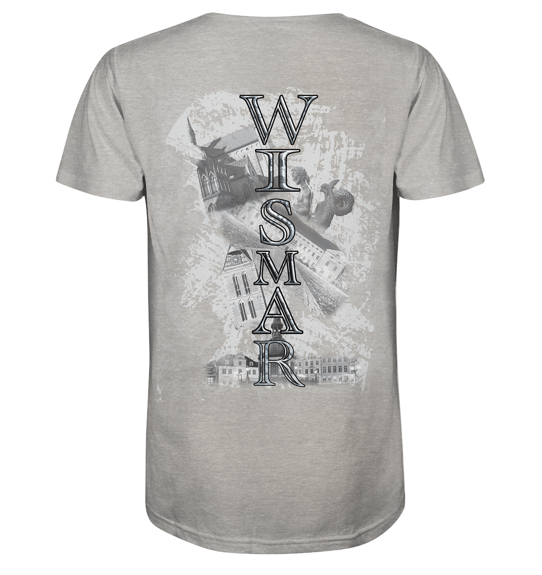 T-Shirt Doppelseitig Wismar crunsch - Organic Shirt (meliert)