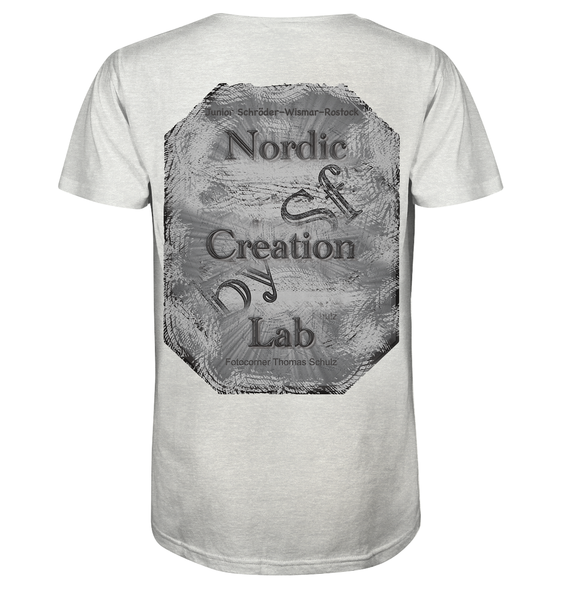 T-Shirt Nordic creation Druck Hinten - Organic Shirt (meliert)