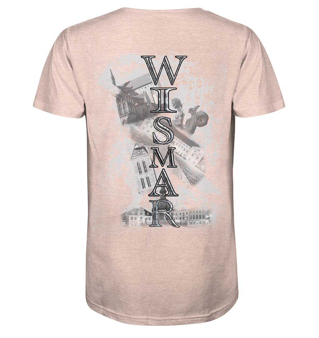T-Shirt Doppelseitig Wismar crunsch - Organic Shirt (meliert)