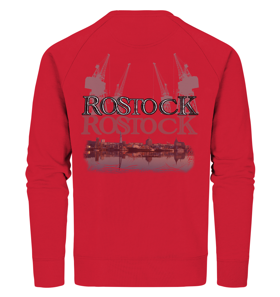 Sweatshirt Rostock Druck Hinten - Organic Sweatshirt