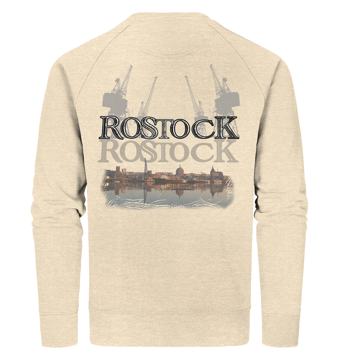 Sweatshirt Rostock Druck Hinten - Organic Sweatshirt