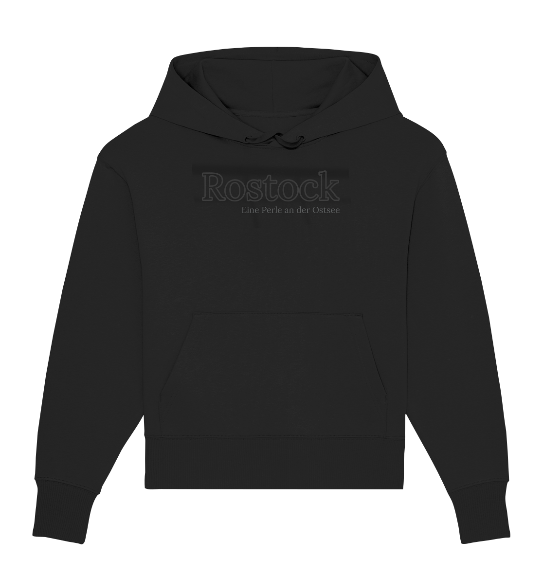 Rostock Perle Druck vorne  - Organic Oversize Hoodie