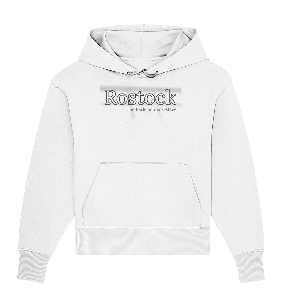 Rostock Perle Druck vorne  - Organic Oversize Hoodie