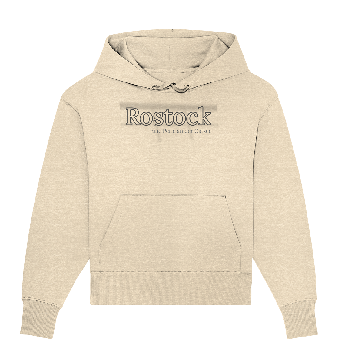 Rostock Perle Druck vorne  - Organic Oversize Hoodie