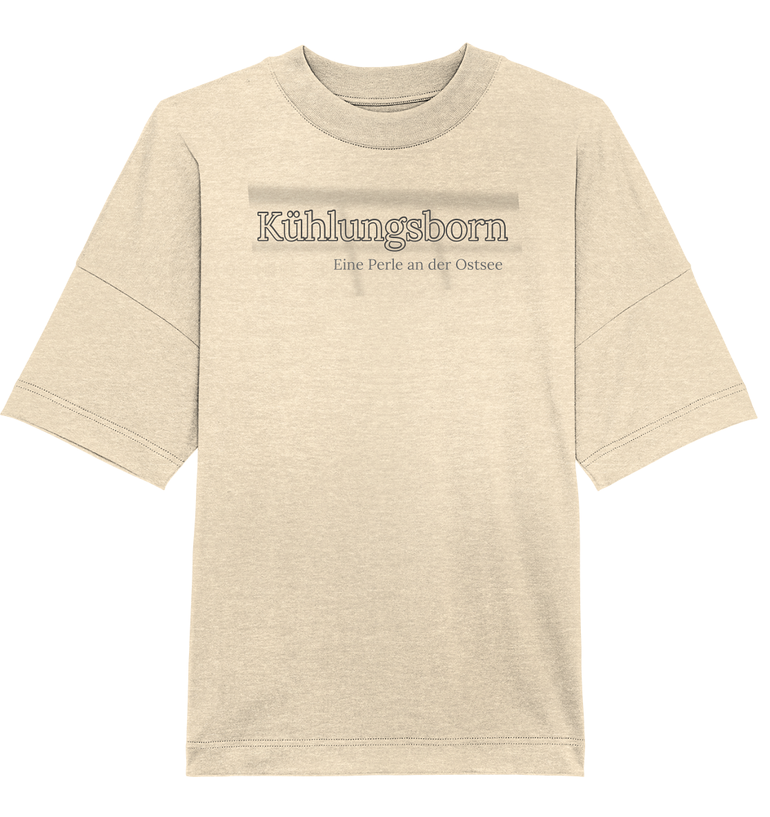 T-Shirt Kühlungsborn Perle Druck vorne - Organic Oversize Shirt