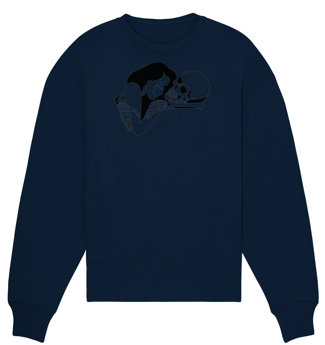 Sweatshirt Totenkopf Frau Aufdruck Vorne