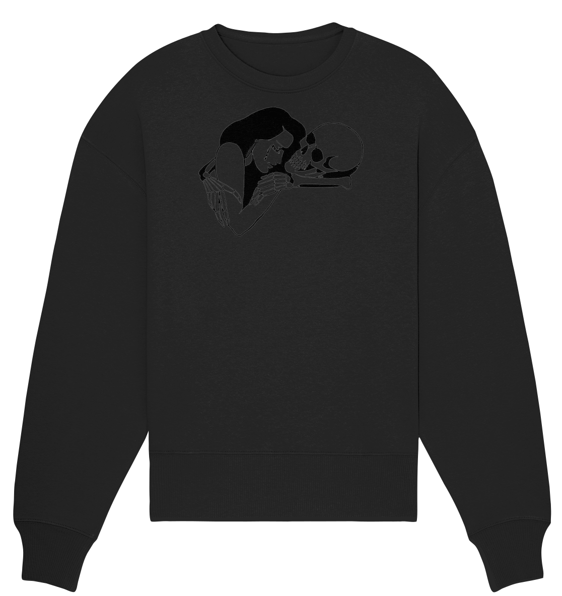 Sweatshirt Totenkopf Frau Aufdruck Vorne
