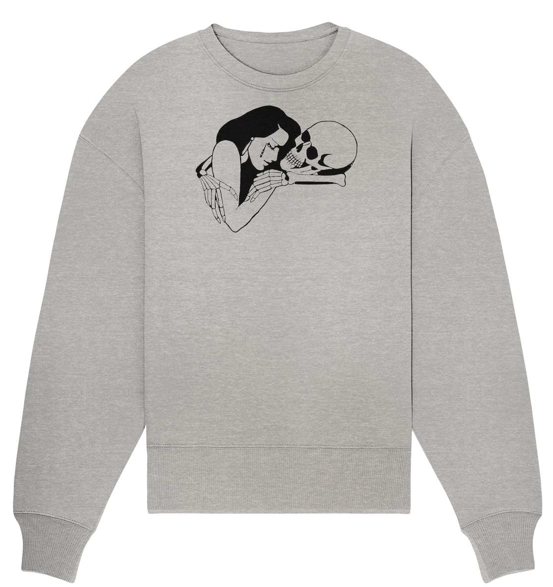Sweatshirt Totenkopf Frau Aufdruck Vorne
