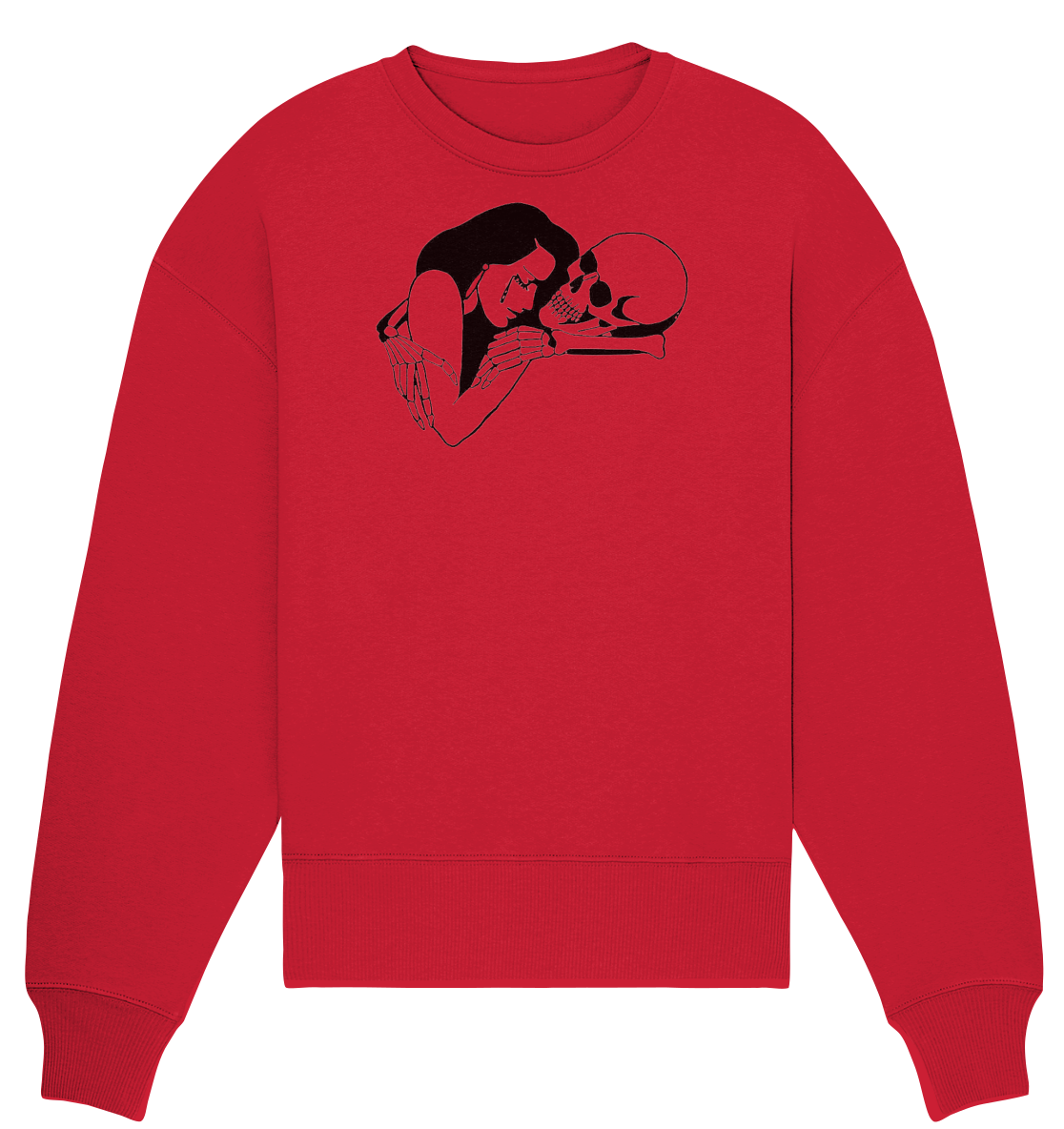 Sweatshirt Totenkopf Frau Aufdruck Vorne