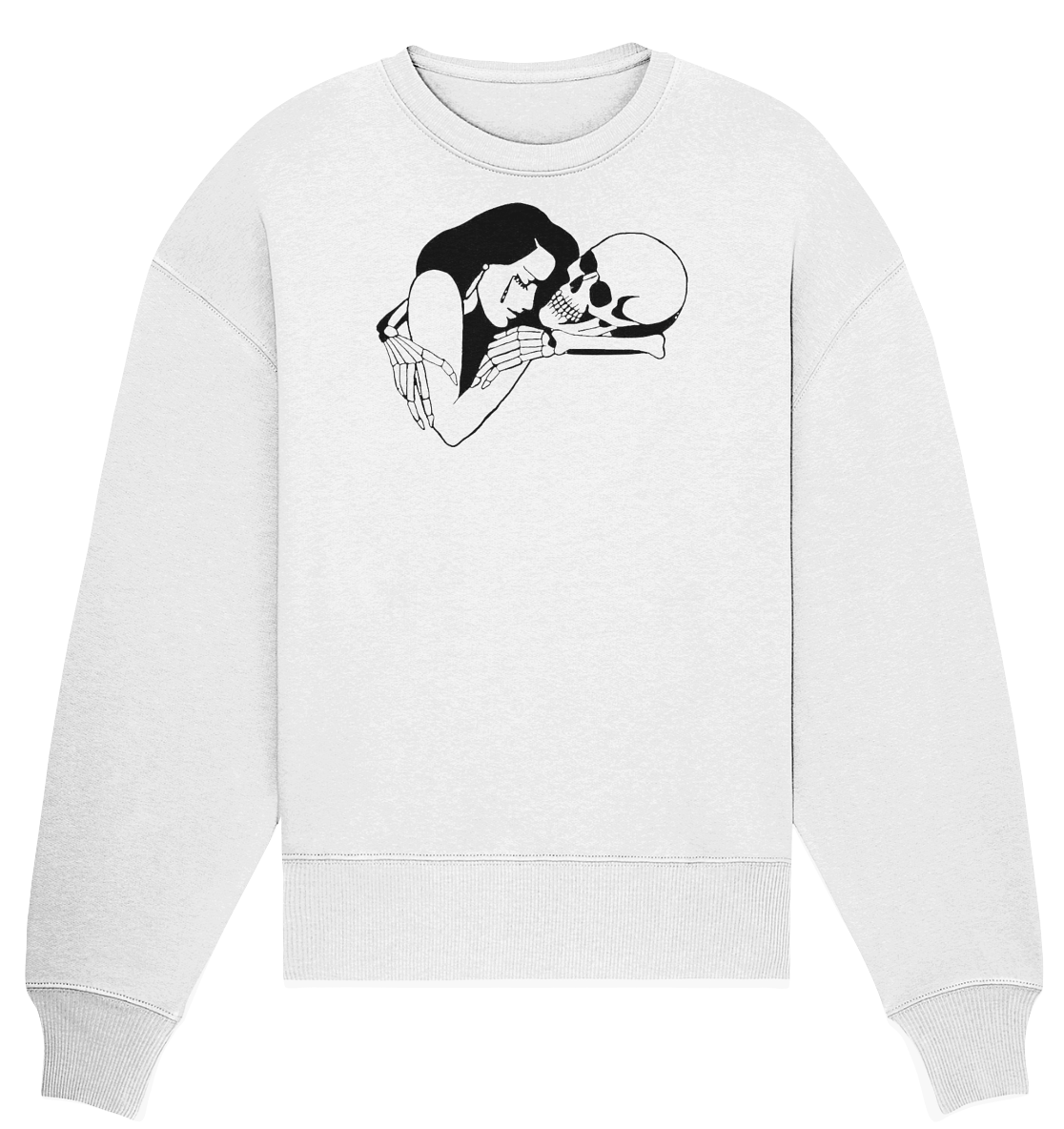 Sweatshirt Totenkopf Frau Aufdruck Vorne
