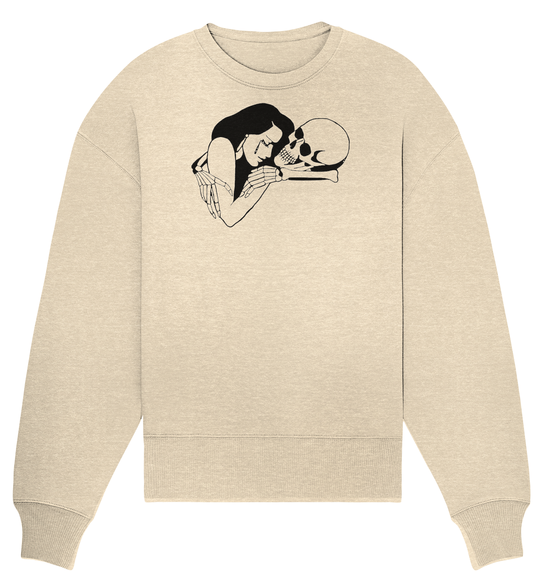 Sweatshirt Totenkopf Frau Aufdruck Vorne