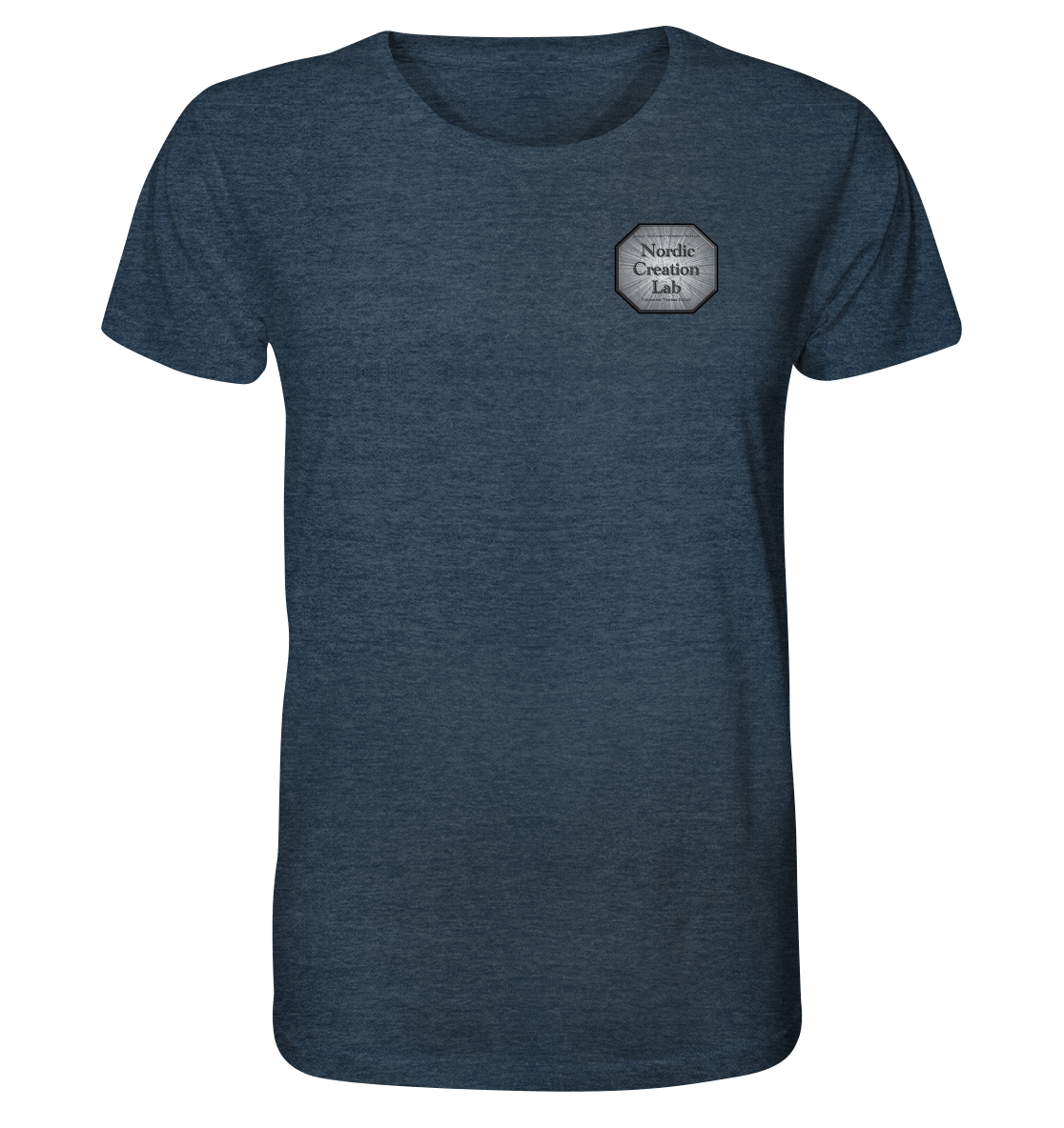 T-Shirt Logo Nordic Creation Lab Vorne - Organic Shirt (meliert)