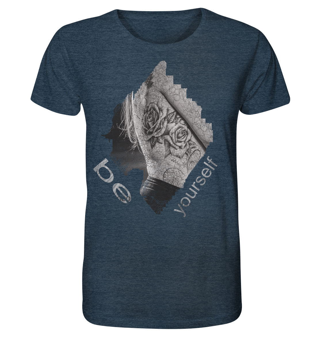 T-Shirt be Yourself Druck vorne  - Organic Shirt (meliert)