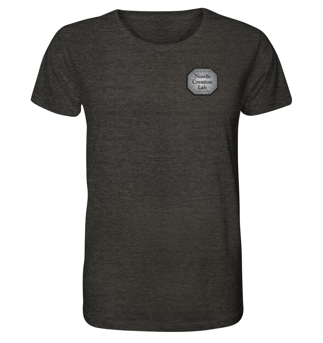 T-Shirt Logo Nordic Creation Lab Vorne - Organic Shirt (meliert)