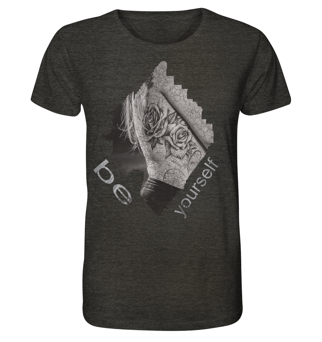T-Shirt be Yourself Druck vorne  - Organic Shirt (meliert)