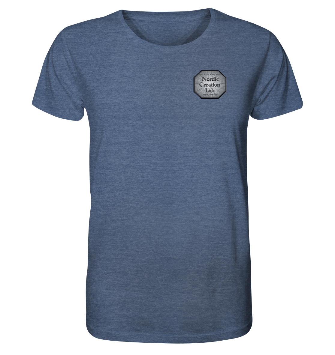 T-Shirt Logo Nordic Creation Lab Vorne - Organic Shirt (meliert)