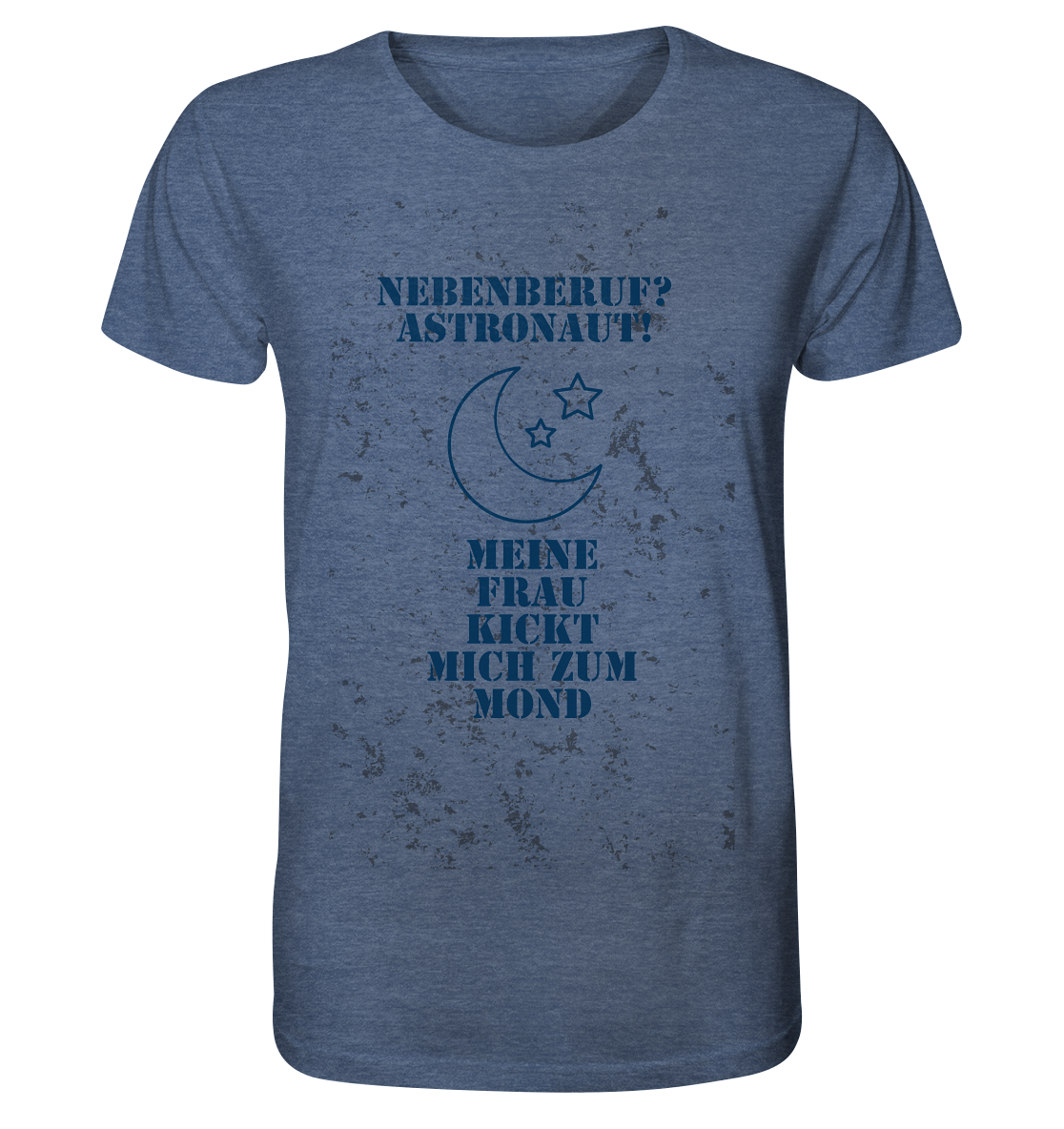 T-Shirt Kickt Mond Druck Vorne  - Organic Shirt (meliert)