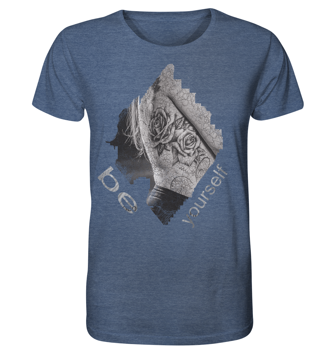 T-Shirt be Yourself Druck vorne  - Organic Shirt (meliert)