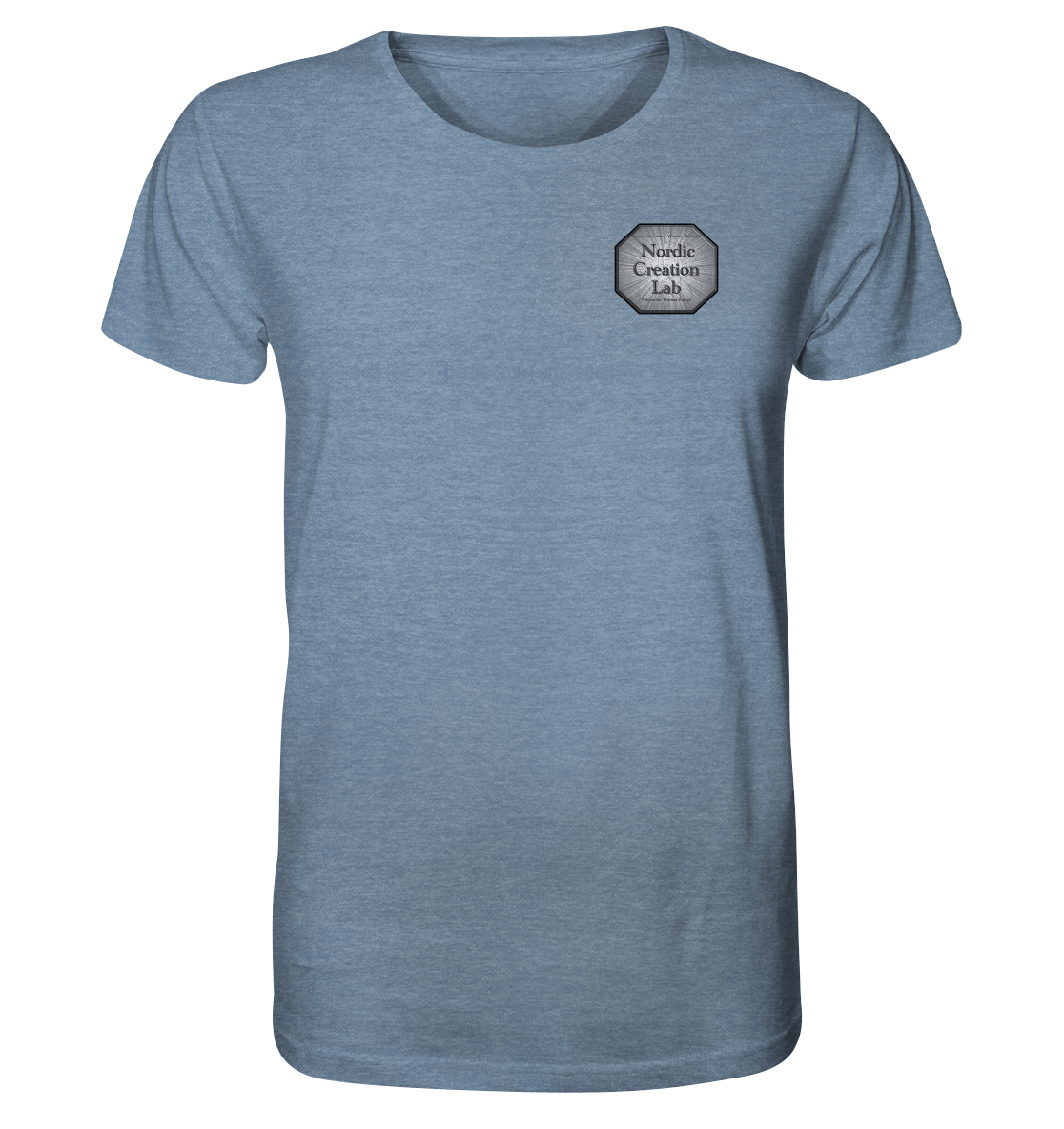 T-Shirt Logo Nordic Creation Lab Vorne - Organic Shirt (meliert)