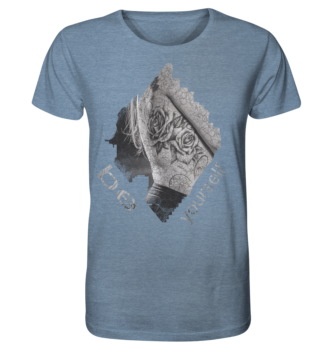 T-Shirt be Yourself Druck vorne  - Organic Shirt (meliert)
