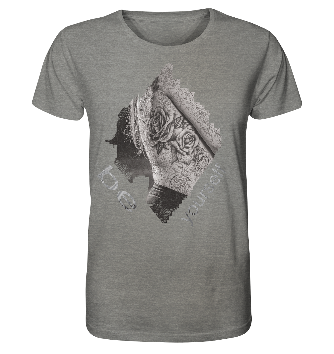 T-Shirt be Yourself Druck vorne  - Organic Shirt (meliert)