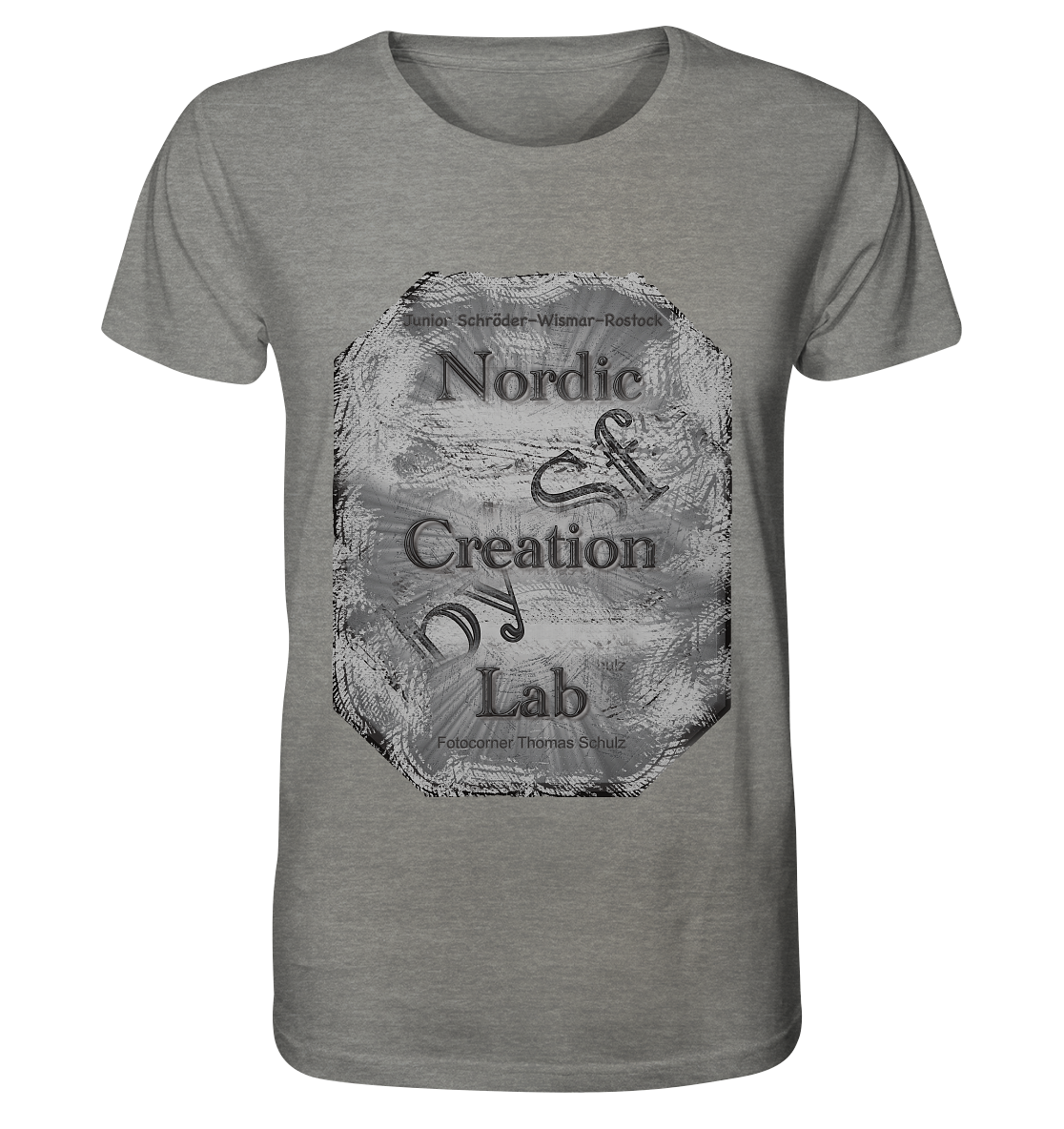 T-Shirt Nordic Creation Lab Druck Vorne  - Organic Shirt (meliert)