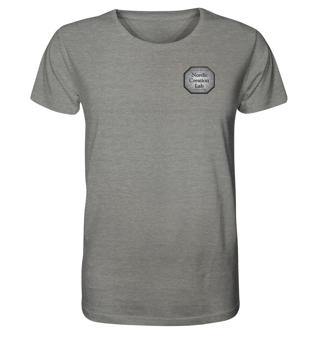 T-Shirt Logo Nordic Creation Lab Vorne - Organic Shirt (meliert)