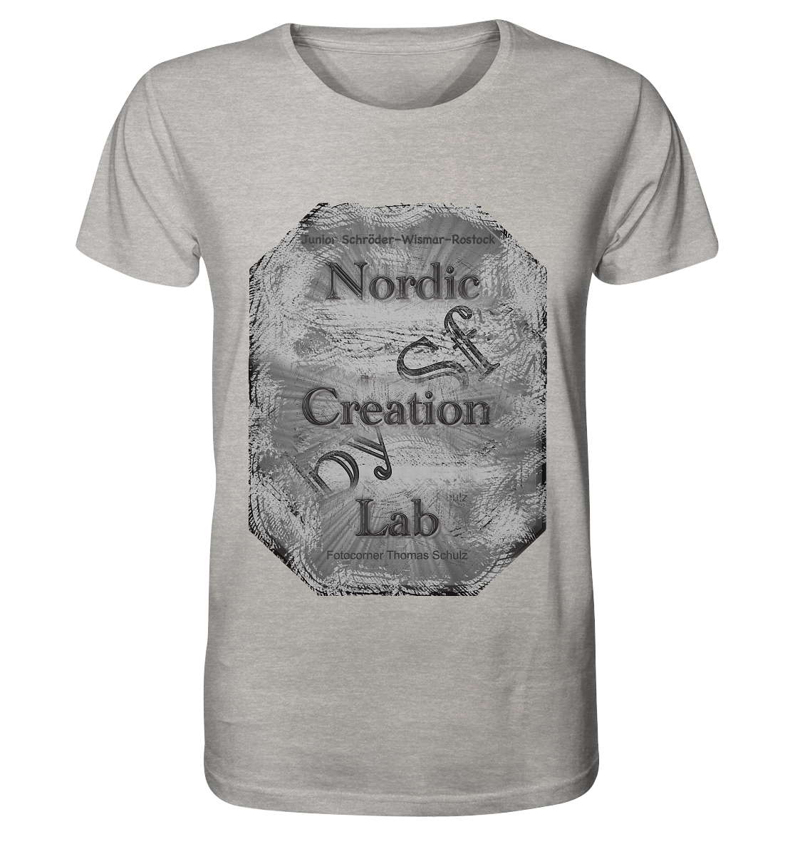 T-Shirt Nordic Creation Lab Druck Vorne  - Organic Shirt (meliert)