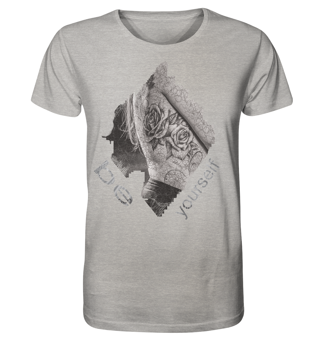 T-Shirt be Yourself Druck vorne  - Organic Shirt (meliert)