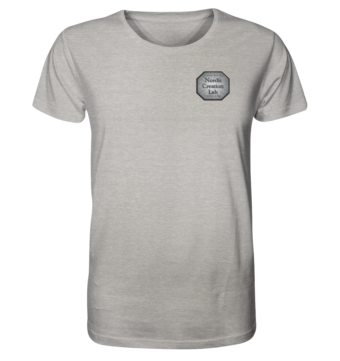 T-Shirt Logo Nordic Creation Lab Vorne - Organic Shirt (meliert)