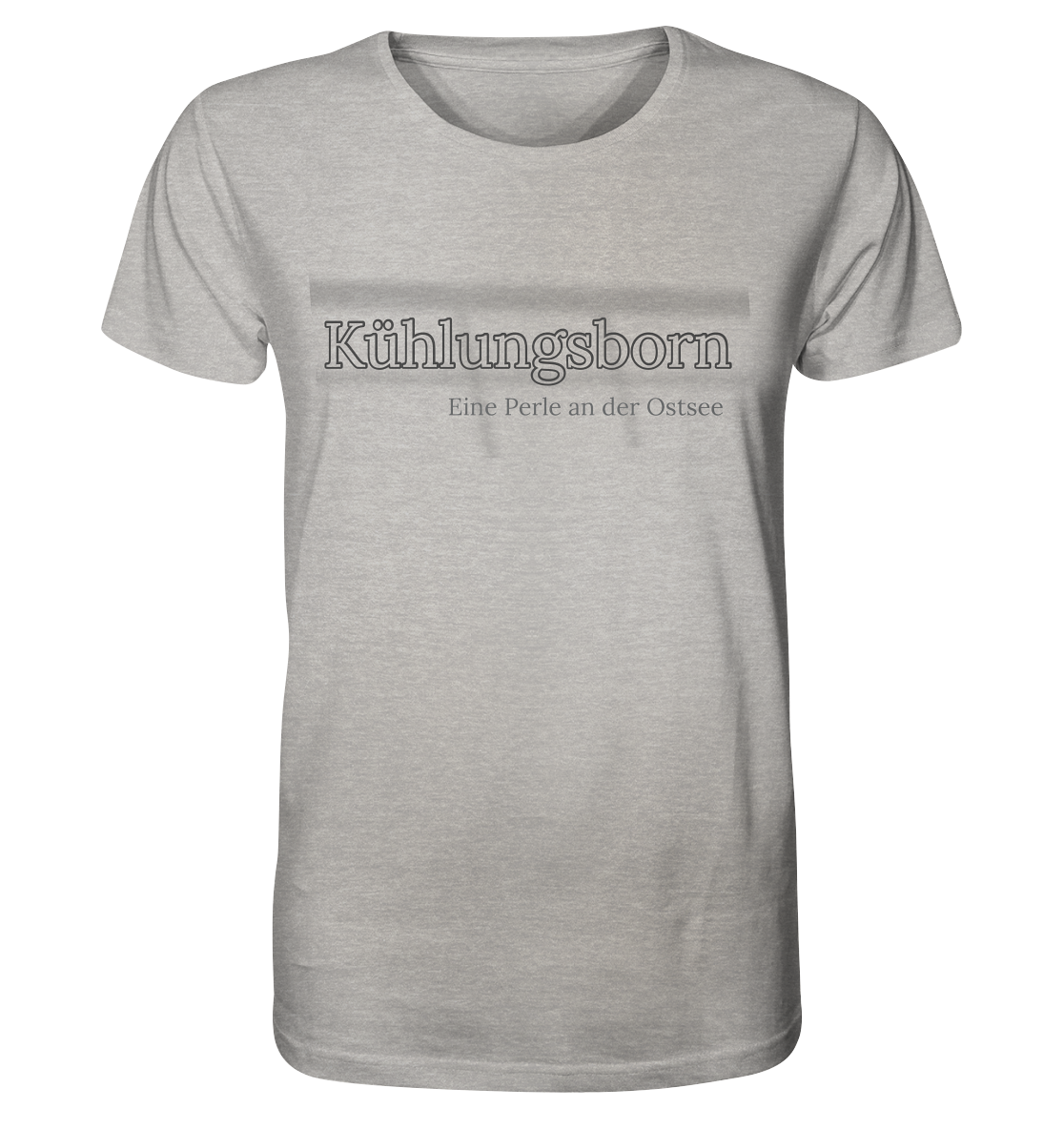 T-Shirt Kühlungsborn Perle Druck vorne - Organic Shirt (meliert)