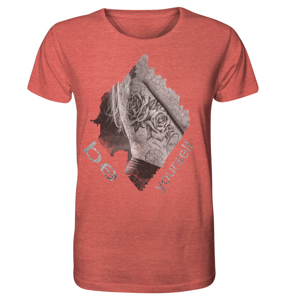 T-Shirt be Yourself Druck vorne  - Organic Shirt (meliert)