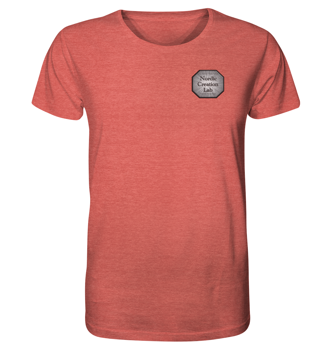 T-Shirt Logo Nordic Creation Lab Vorne - Organic Shirt (meliert)
