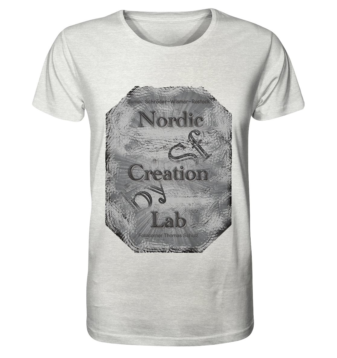 T-Shirt Nordic Creation Lab Druck Vorne  - Organic Shirt (meliert)