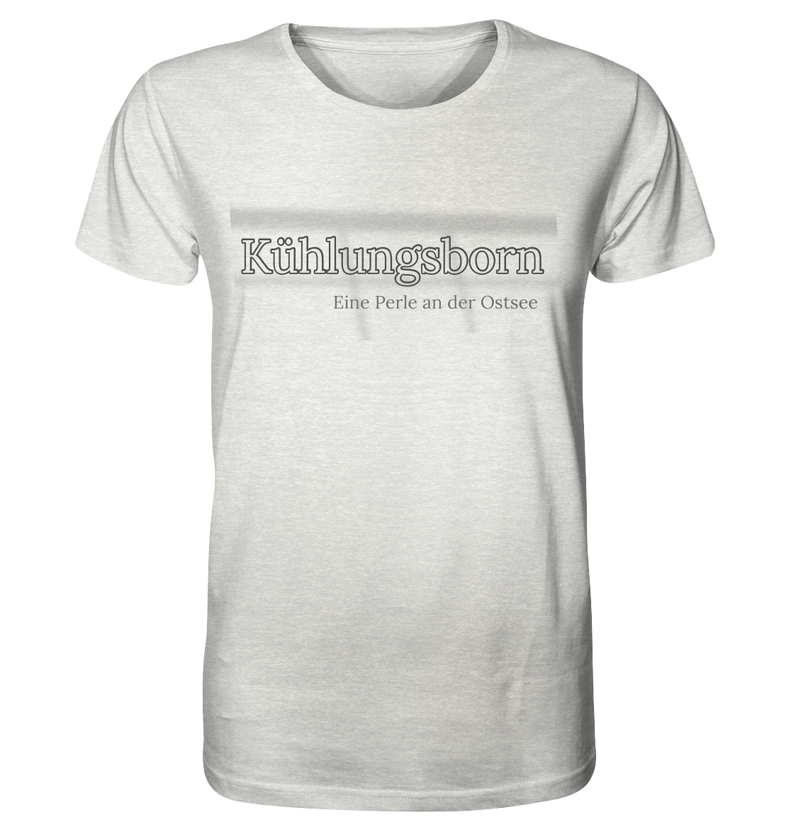 T-Shirt Kühlungsborn Perle Druck vorne - Organic Shirt (meliert)